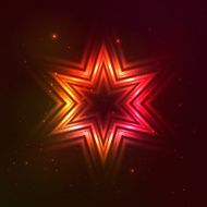Fire red vector star N15