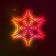 Fire red vector star N16