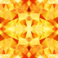 Orange crystal vector abstract seamless pattern