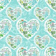 Sea life heart pattern