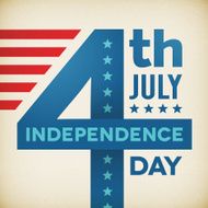 Vector vintage independence 4th July american day poster N2