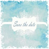 Save the date blue light color wedding background Vintage sweet