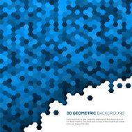 Blue geometric background with polygons