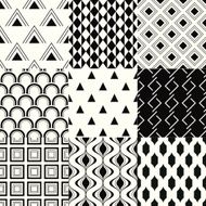 seamless geometric mesh pattern set