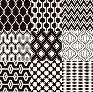 seamless black and white geometric pattern N8