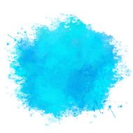 Watercolor blue paint stain N3