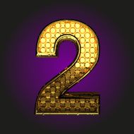 2 vector golden letter
