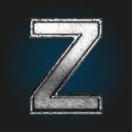 z vector metal letter