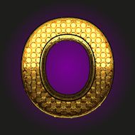 o vector golden letter