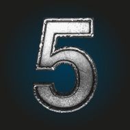 5 vector metal letter