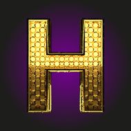 h vector golden letter