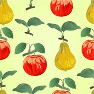 Seamless texture apple with pear vector