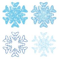Grunge Snowflakes - set 06 of 09
