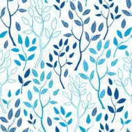 Vector blue forest seamless pattern background N2