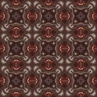 Seamless kaleidoscope texture or pattern in brown spectrum 3