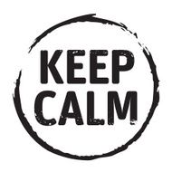 Black vector grunge stamp KEEP CALM in circle N2