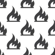 fire vector seamless pattern