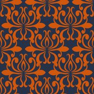 Large busy bold arabesque seamless pattern