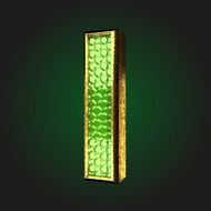 i green letter with gold