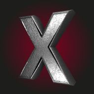 x metal letter