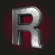 r metal letter