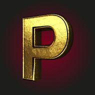 p letter of gold