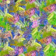 Green blue abstract seamless pattern oil strokes texture painting