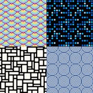 Seamless patterns Set 6 Abstract geometric