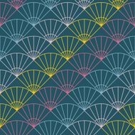 Abstract fan pattern Based on Traditional Japanese Embroidery