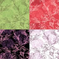 Set of seamless backgrounds - Floral Pattern N2