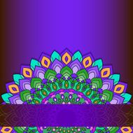 hand-drawing ornamental abstract lace round with many details N2