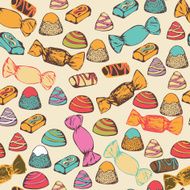 Seamless pattern with colorful candies