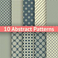 Abstract vintage vector seamless patterns (tiling) N2