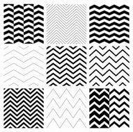 Seamless black and white geometric background set N6