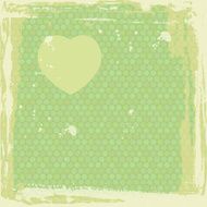 Abstract grunge frame silhouette of heart on green background template N2