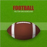 Football ball on a field Vector background