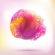 Abstract curve form pink colors watercolor spalsh