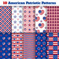 Set of American seamless patterns N2