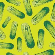 Cucumbers Seamless vector background N2