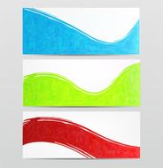 Set of abstract color banner