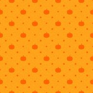 Seamless polka dots pattern with pumpkin N2
