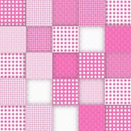Squared pattern mosaic in red