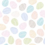 Easter pattern decoration eggs with Scratched texture Seamless vector