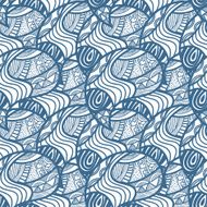 Seamless African doodle bright floral pattern Vector illustrati N2