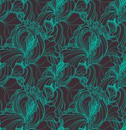 Seamless vector pattern with floral ornament N8