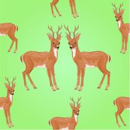 Seamless texture young deer vector