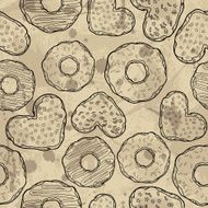 Seamless pattern with donuts and cookies N2