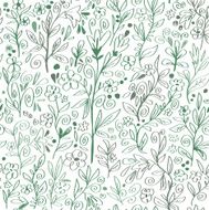 background floral ornament on white