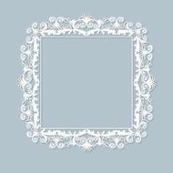 carved vintage frame made of paper for picture or photo N5