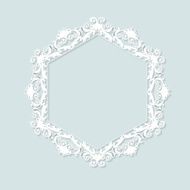 carved vintage frame made of paper for picture or photo N6